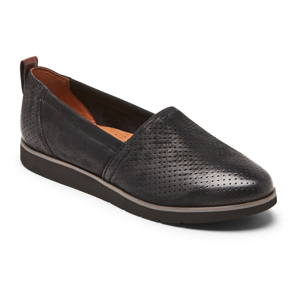 Rockport Womens Cobb Hill Laci - Slip-On Black - TNP691842